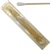 Sampling stick, wooden shaft, cotton to, 10 pcs/pkg